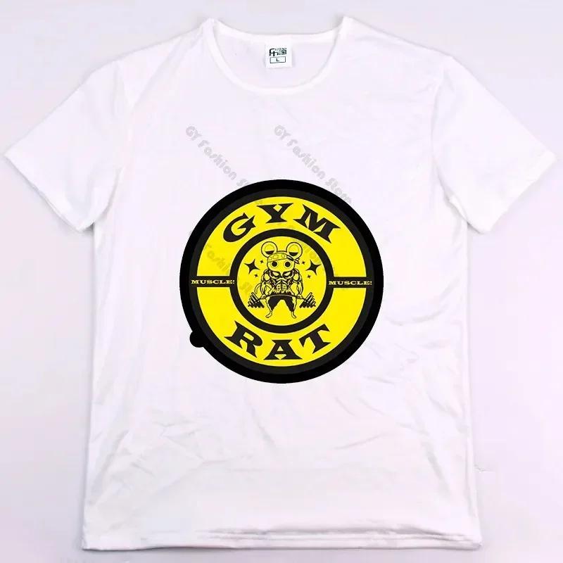 Футболка с круглым вырезом BUNS OF STEEL Rabbit Fitness Funny Gym Rat Bodybuilding унисекс повседневная футболка с коротким рукавом большого размера унисекс