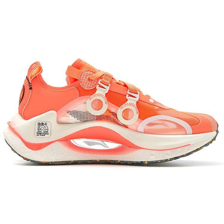 Li Ning Absolute Shadow CRC светоотражающие модные спортивные повседневные туфли женские кроссовки оранжевые AZGS022-4