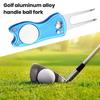Golf Green Fork with Magnetic Suction Function Compact Size Portable Magnetic Putt Alignment Ball Marker Foldable Golf Divot Repair Tool