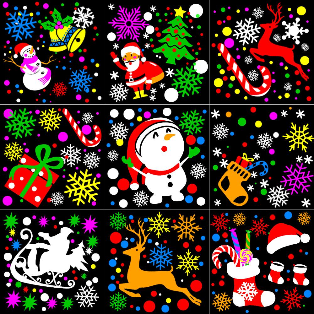 Светодиодные проекционные огни в виде снежинок EU/US/UK 16 узоров Рождественская проекция Внутренний Наружный светильник Снежный прожектор для рождественского декора