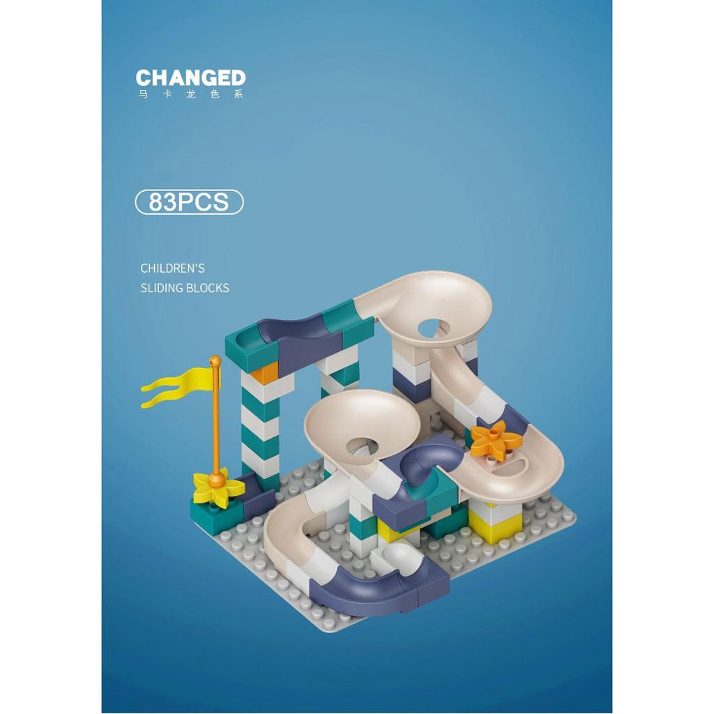 89-356 PCS Marble Race Run Maze Ball Track Building Blocks Compatible BIG SIZE Bricks Toys