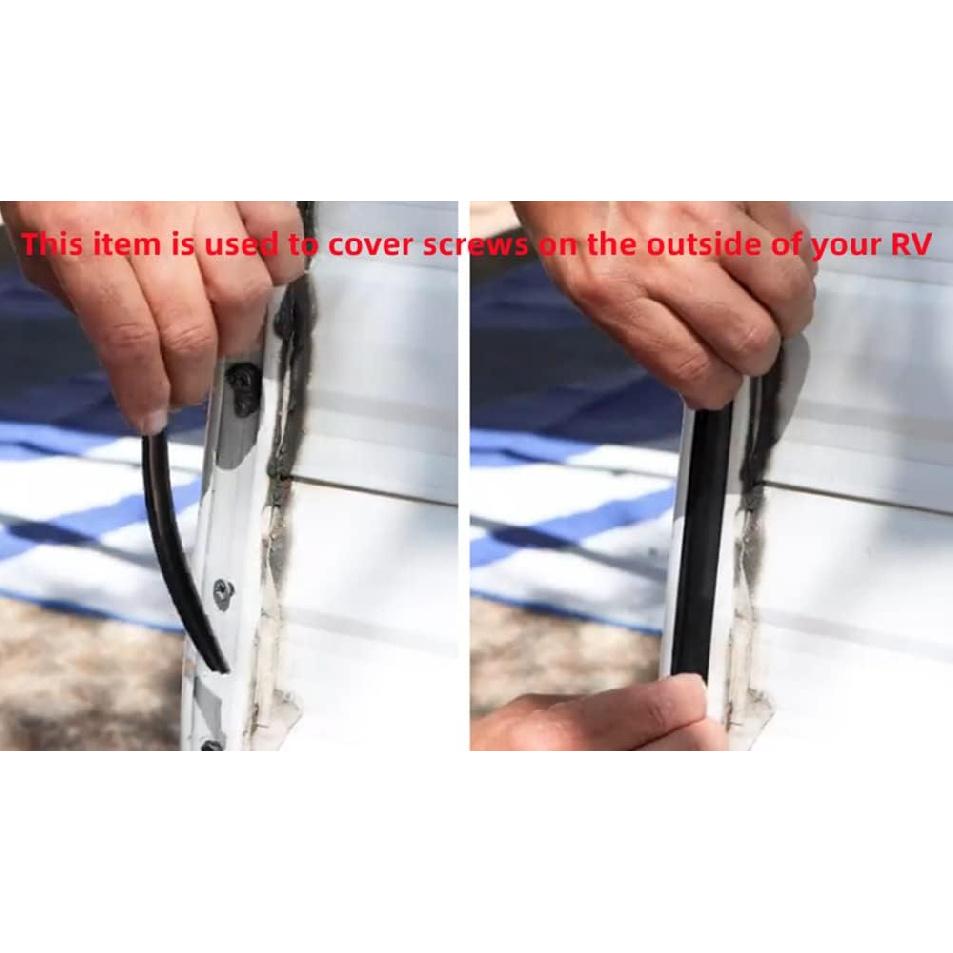 Винтажная виниловая отделочная молдинг для дома на колесах, 1 дюйм, белый, для дома на колесах, кемпера, прицепа для путешествий, крышка для винтов, угловой желоб, наружный шов, край крыши, направляющая, сверхпрочная отделка(25