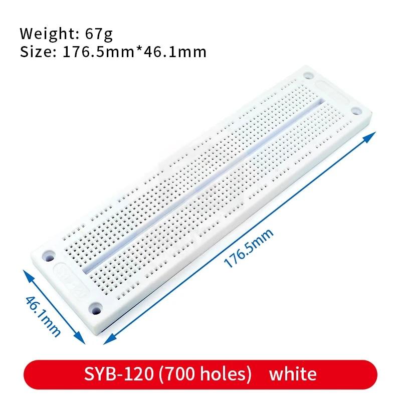 Макетная плата 400 700 750 830 отверстий MB-102 Беспаечная печатная плата Мини-тестовая плата ZY-204 1600 точек Прототип платы Перемычка Кабель DIY Kit