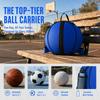 Round Sports Ball Carrier Double Mesh Pockets Ball Storage Bag Basketball Bag  Outdoor Sports