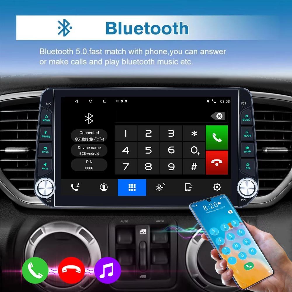 10'' 2din Android Universal Car Radio Stereo Player FM BT GPS WIFI Carplay Android Auto MIrrorlink Reversing Function DVR Record
