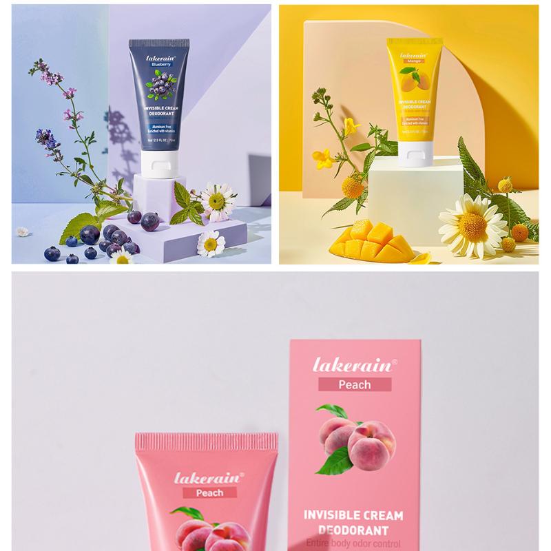 6 Types Of Fruit Flavored Women's Deodorant Cream Suitable For Refreshing Skin Under The Body And Armpits, Enjoying The Summer