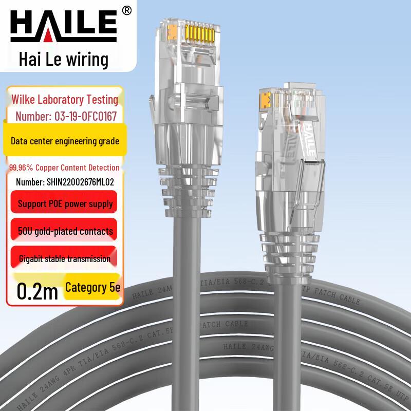 HAILE Cat5e Pure Copper Ethernet Cable