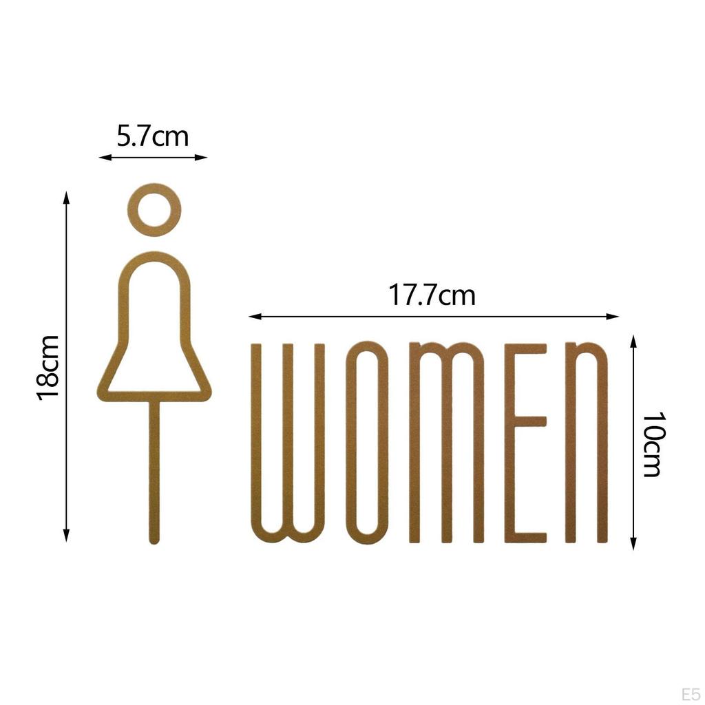 3D Toilet Sign, Simple Acrylic Wall Hanging Decoration, Sign for Parks, Restaurants, Shopping