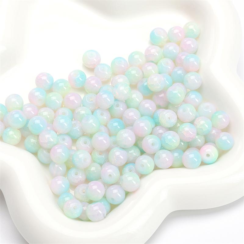 8/10 мм 20-30 шт./пакет Стеклянные бусины DIY Браслет Ожерелье Серьги Ювелирные изделия Аксессуары