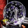 Flavent European Rose Crystal Glass Fruit Plate