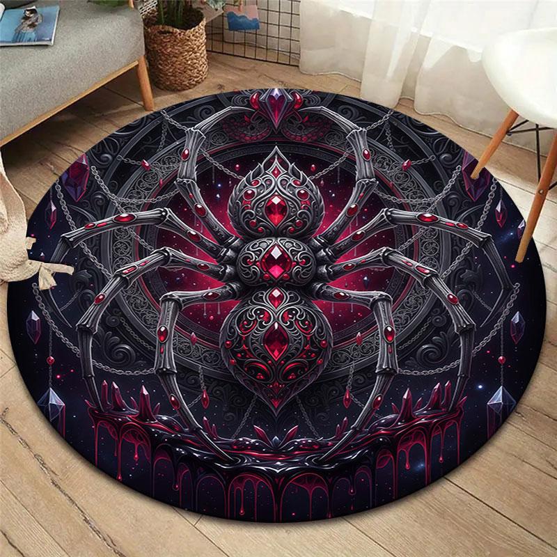 Enamelinsects Round Area Rug,Carpet Rug for Living Room Bedroom Sofa Playroom Decor,Non slip Floor Mat