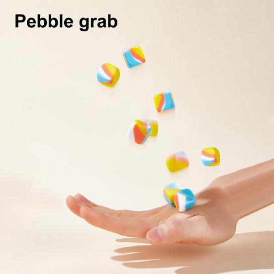 10 шт. ностальгическая игра по ловле камней с тканевой сумкой для развития координации движений рук и глаз, цветные традиционные игральные кости, игрушка для захвата кубиков