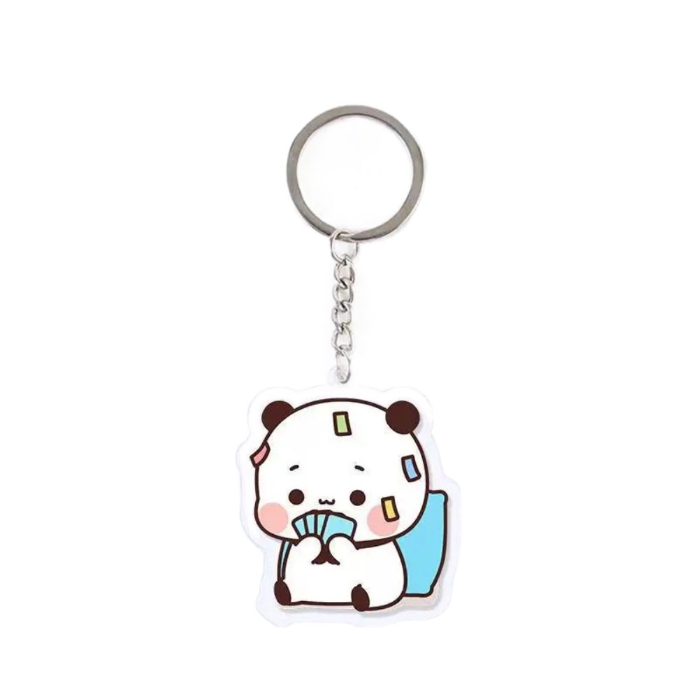 Animal Super Cute Couple Keychain Cartoon Cute Cartoon Bubu Dudu Key Chain Car Keyring