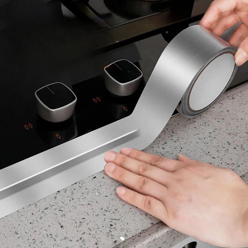 Водонепроницаемые и маслостойкие наклейки. Устойчивая к высоким температурам алюминиевая фольга. Кухонная плита. Зазор в раковине. Наклейки на швы для красоты.