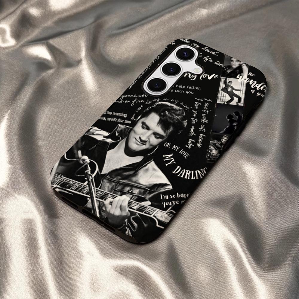 Чехол для телефона E-Elvis P-Presley Певец Для Samsung S25 S24 S23 S22 S21 Plus Ultra A56 A36 A26 A16 Глянцевый HD Жесткий PC Чехол
