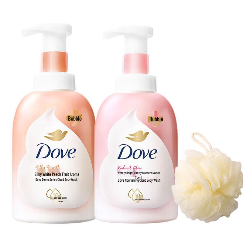 DOVE Пенящийся мусс для душа Duo с бомбочкой для ванны