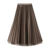 Autumn and Winter Women's Skirt Double-sided Pleated Skirt Saree Half-body Large Size A-line Skirt To Cover The Stomach Half-skirt