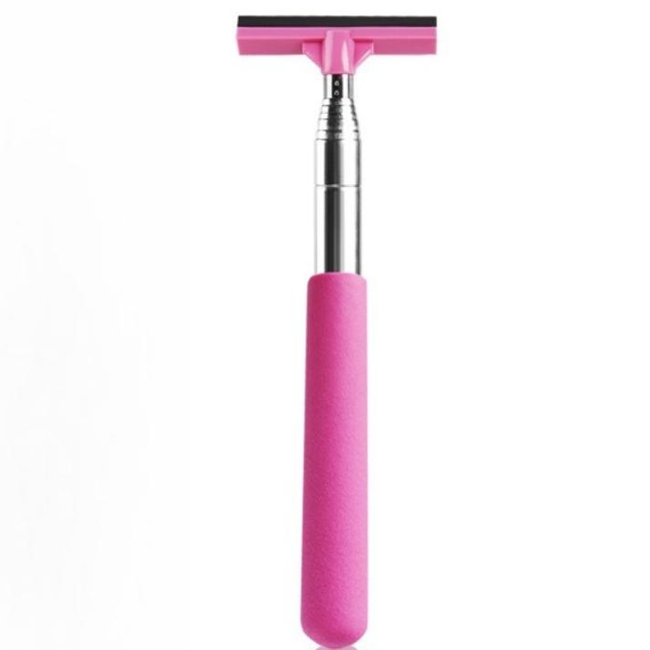 Car Rearview Mirror Wiper Cleaning Tool Auto Glass Mist Cleaner Scraper Telescopic Handle Window Cleaning Brush