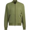 Logo Print Fleece-Lined Zip Jacket Men Outerwear Green GP0979