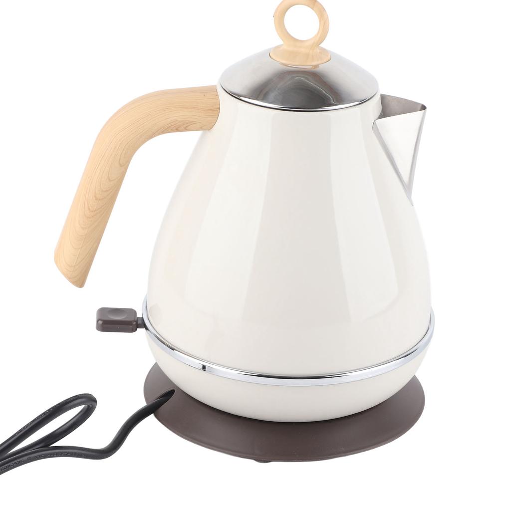 Электрический чайник 1,7 л, ретро, с покрытием из дерева, защита от сухого кипения, домашний электрический чайник с температурой