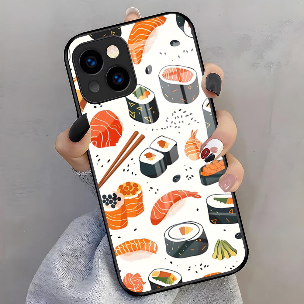 Cartoon Sushi Good Phone Case For IPhone 17 Pro Max 16 15 14 Pro Max 13 11 X Xs Xr 8 7Plus Glass Cover