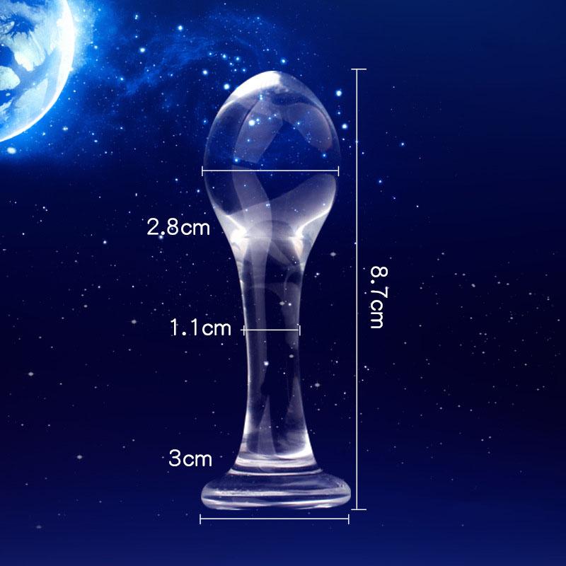 Кристально чистый стеклянный дилдо, анальные бусины, пробка, стимуляция точки G, женская мастурбация, взрослые секс-игрушки для лесбиянок