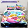 3pcs Princess Peach Bedding Set Duvet Cover Closure Includes 1 Duvet Cover & 2 Pillowcases, Soft and Comfortable for All Seasons.