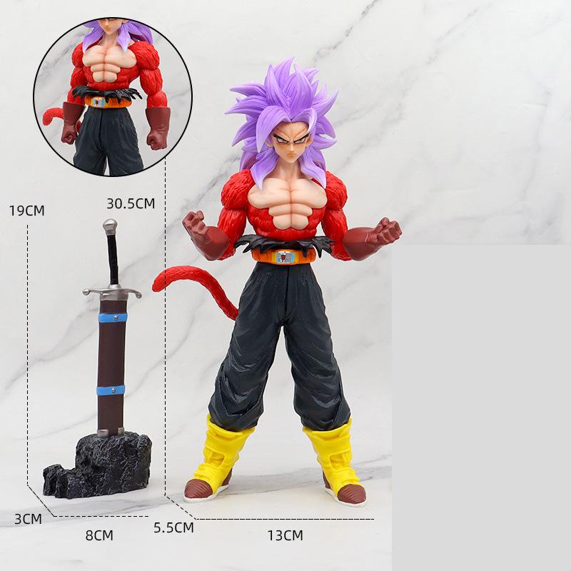Аниме Dragon Ball GT Сон Гоку Супер Сайян 4 Веджета Встающая Фигурка Игрушка Подарок Коллекция ПВХ Большеразмерная Серия Моделей