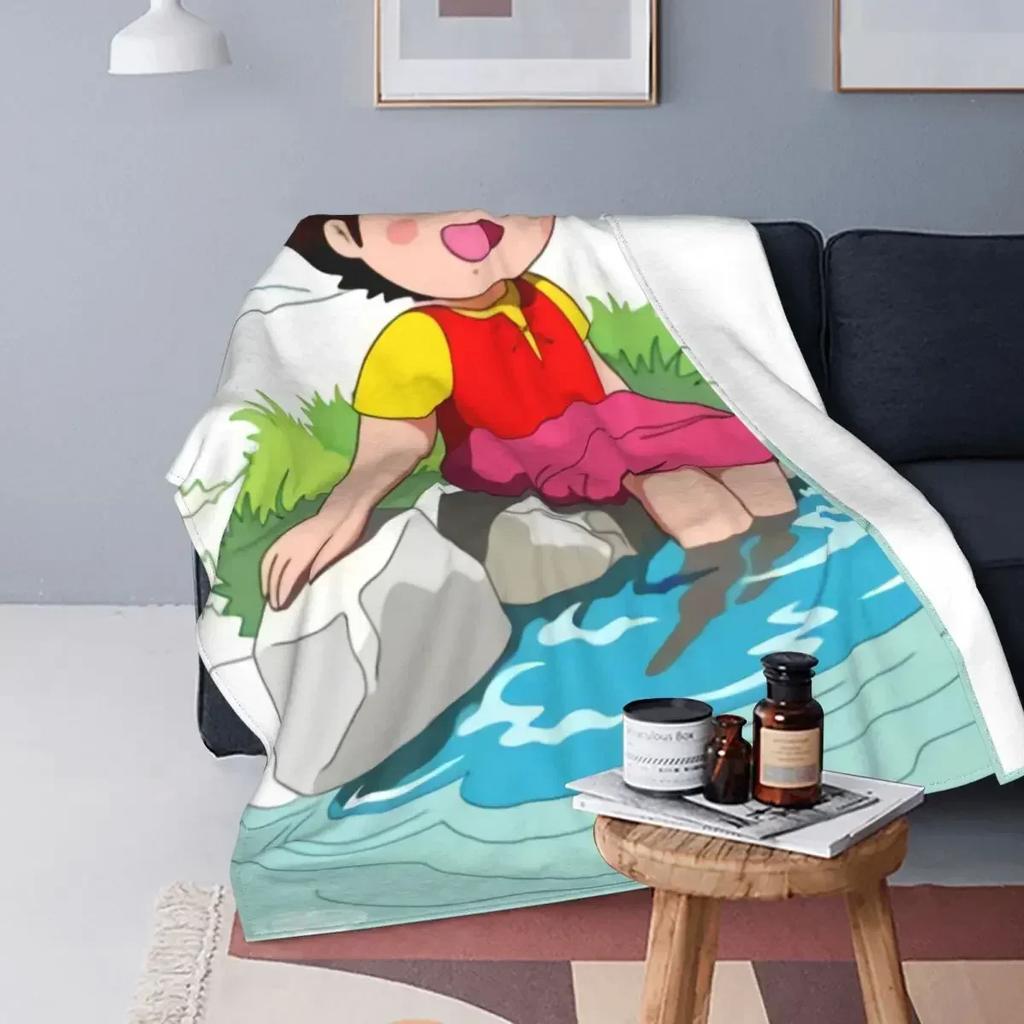 Heidi The Girl From The Alps Blanket Soft Fleece Autumn Warm Flannel Animc Comic Cartoon Throw Blankets for Sofa Bedding Quilt