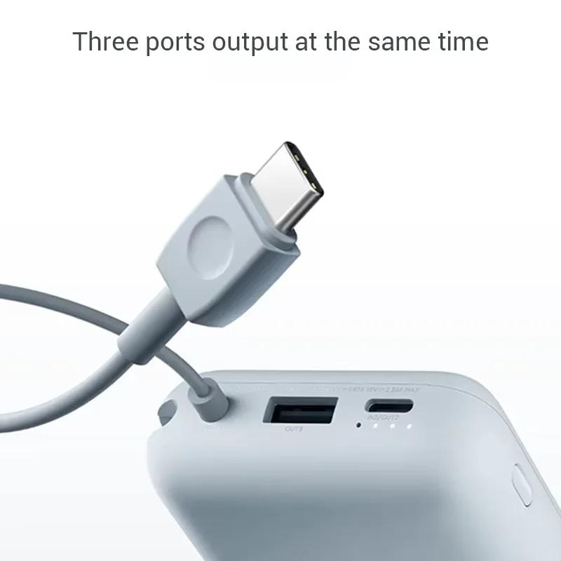 Xiaomi Внешний аккумулятор 10000 мАч карманная версия PRO P15ZM 22,5 Вт встроенный кабель двухсторонняя быстрая зарядка внешний аккумулятор для iPhone 16 Pro Max