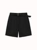 NOIRER 3D Pleated Half Pants (Black)