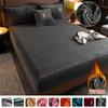 Winter Super Soft Fleece Bed Sheet Warm Fitted Sheet Set Twin Queen Flannel Mattress Protector Cover Bedding Thick Sheets