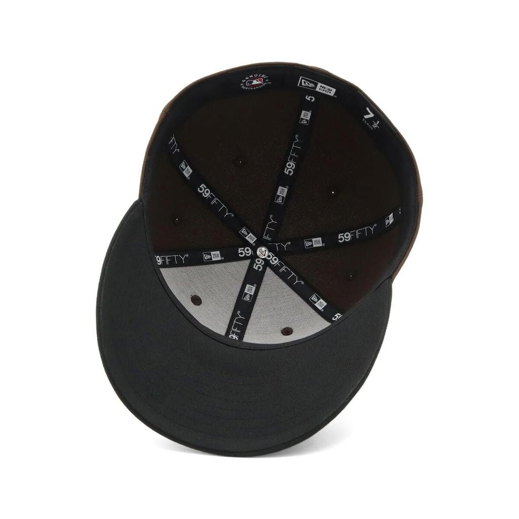 Кепка New Era 59Fifty ONSPOTZ SD 7 San Diego Padres, двухцветная, эксклюзивная, грецкий орех/черный, с козырьком 1/2",