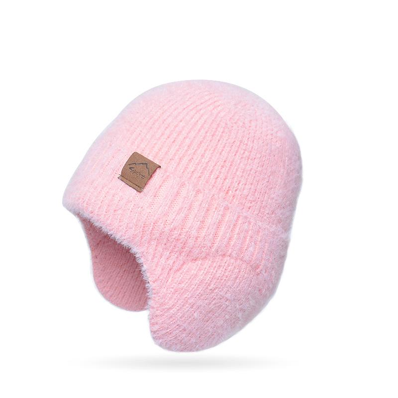 Winter Warm Cap Men's Women's Plush Knitted Wool Cap Cold Ear Protection Cap