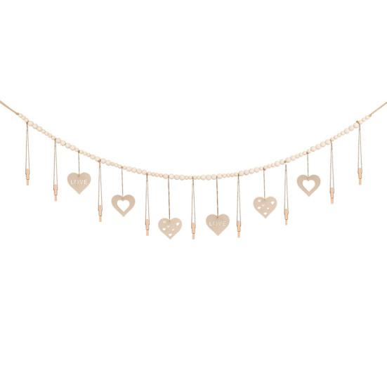 Wall Picture Hanging Rope Bohemian Style DIY Craft Wood Creative Mats Clip Holder Organizer Home Decor