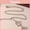 Silver And Gold Heart Metal Waist Chain With Artistic Hollow Buckle For Women Fashion Accessory