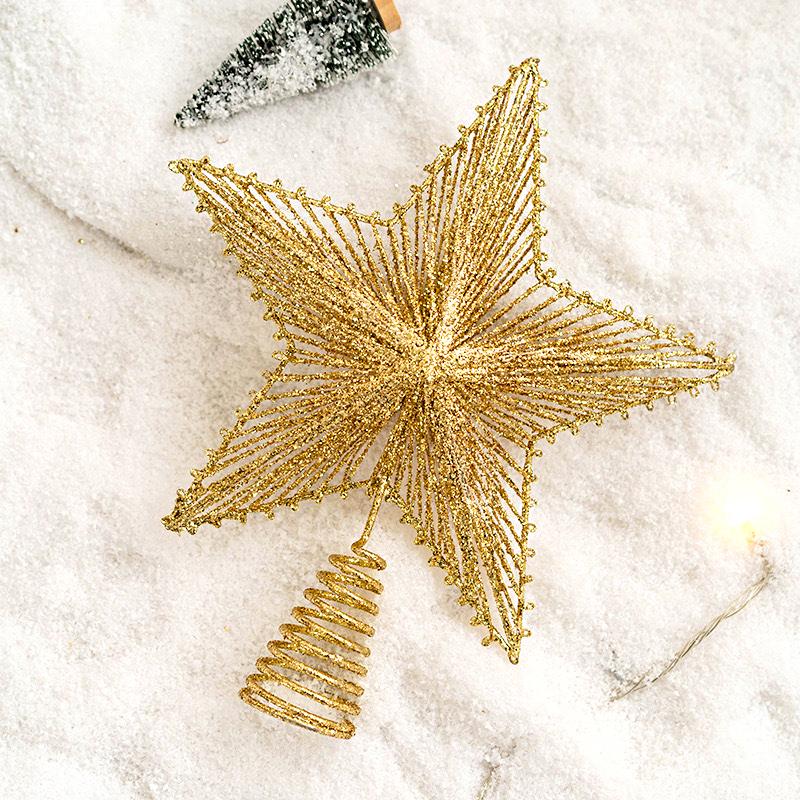 1 шт. Трехмерные железные блестящие полые рождественские елочные украшения, макет сцены