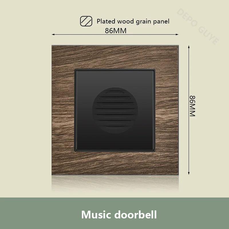 Двойная розетка UK 18W Type-C с функцией быстрой зарядки, универсальная электрическая розетка USB в стиле ретро с отделкой под дерево, электрический настенный выключатель света 220 В