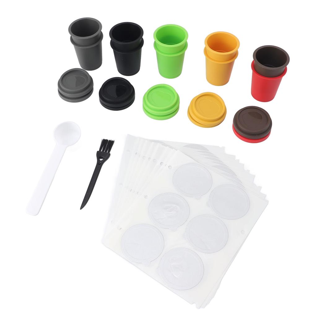 10 шт. Одноразовые кофейные капсулы с запаянным дном из алюминиевой фольги, заполненные кофе, для кофемашины