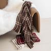 Wool Scarf Women's Premium Autumn and Winter New Year's Style Plaid Scarf Versatile Scarf Thickened Warm Shawl