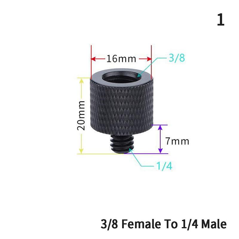 Black 1/4" To 3/8" Male To Female Thread Screw Mount Adapter Tripod Plate Screw Mount For Camera Flash Tripod Light Stand