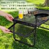 VECELO Camping Table Mesh Table Outdoor Table with Side Table Folding Table Low Table Bonfire Table Lightweight Portable Compact Easy to Use Aluminum