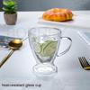 BORREY стеклянная кружка с двойными стенками, боросиликатная термостойкая чашка для чая, молока, лимонного сока, кофе, воды, стакан, кружка для капучино, латте