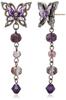 Серьги ANNA SUI с мотивом бабочки SAMA1420 XV Фиолетовые 2-сторонние