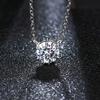 925 Silver Necklace Pendant Round Cut 1 .0ct D Color White Moissanite Pass Diamond Test For Women Elegant Necklace