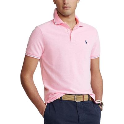 Polo SS25 Вышитая футболка поло с логотипом маленькой лошадки Мужские футболки поло Розовый MNPOKNI1N821160-670