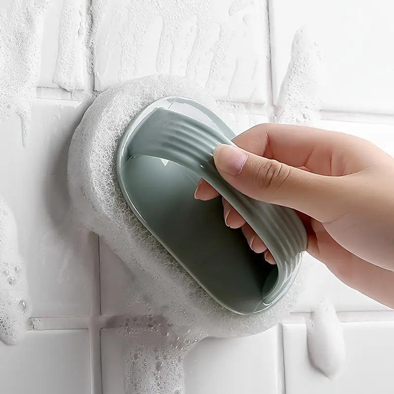 1pc Effortlessly Clean Tiles, Bathroom, and Pots with Magic Sponge Wipe - Bathtub Brush with Handle - Bathroom Accessories