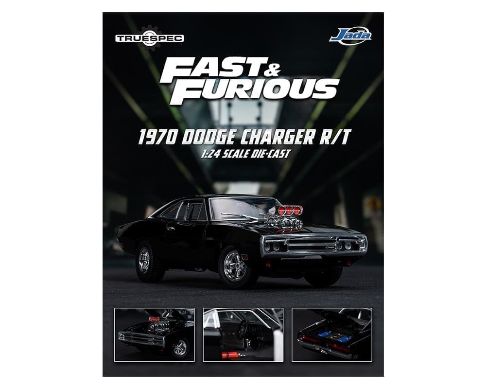 JADA TOYS 1/24 Форсаж Dodge Charger R/T 1970 Черный Форсаж Charger TrueSpec