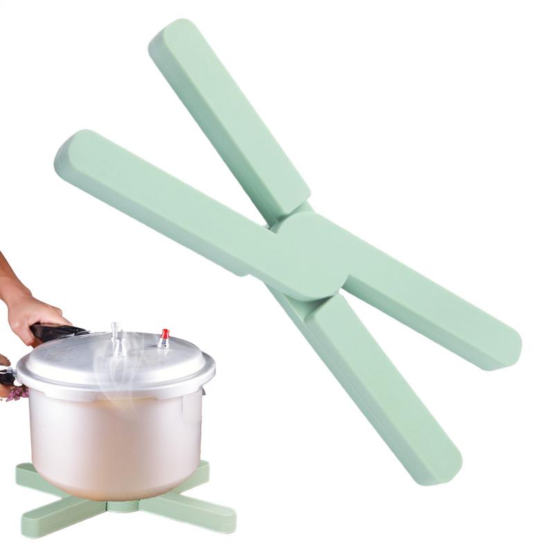 Folding Heat Insulation Pad Thick Silicone Dish Holder Heat Resistant Kitchen Gadget Cookware Utensils Pad For Pot Bowl