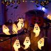 LED Halloween String Lights Indoor Outdoor Battery Powered Ghost Lamp Atmosphere Decoration Lights For Home Party Yard Festival